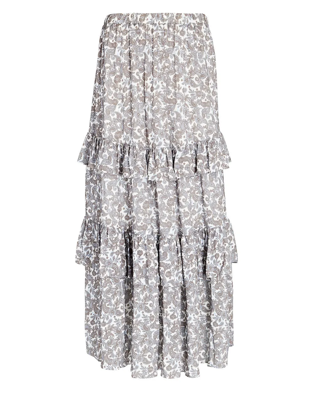 Odette Ruffled Printed Voile Midi Skirt sold by INTERMIX product image thumbnail 2