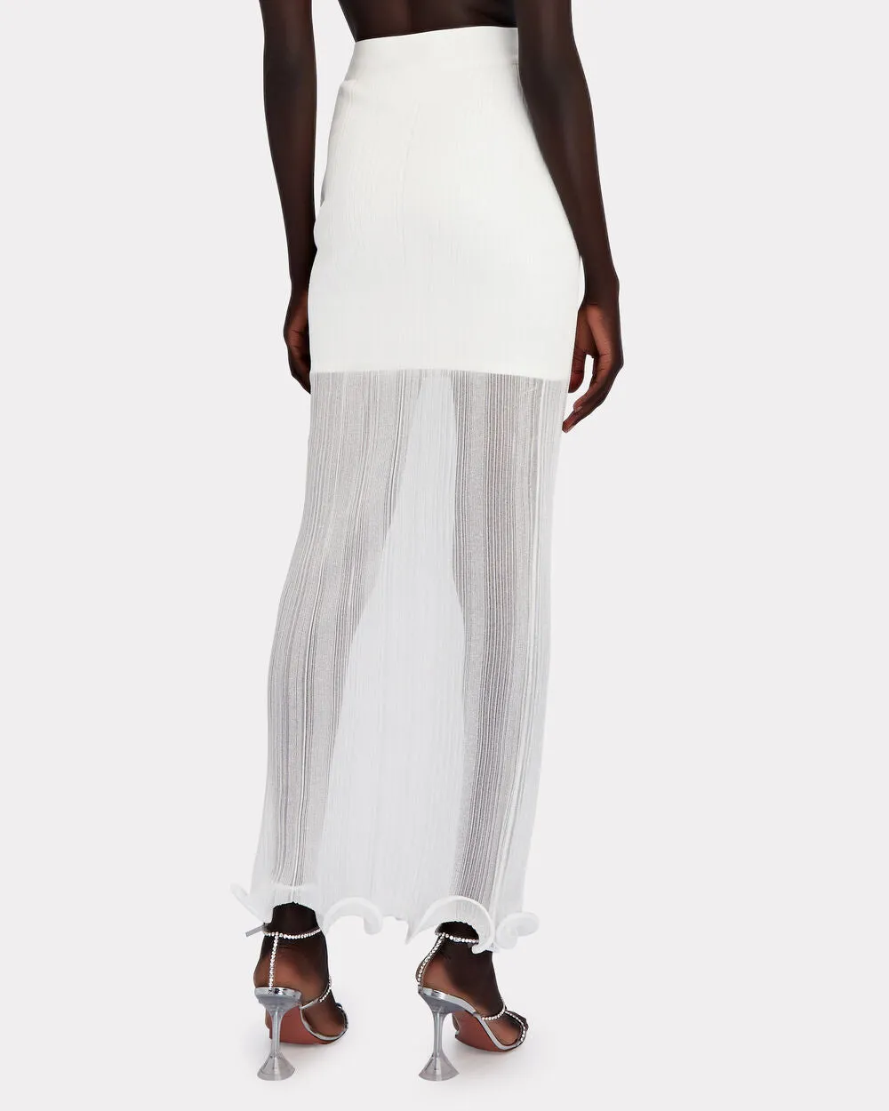 Ruffle-Trimmed Layered Maxi Skirt sold by INTERMIX product image thumbnail 4