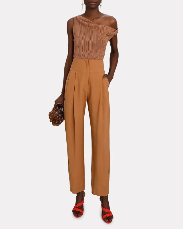Pleated High-Rise Trousers sold by INTERMIX