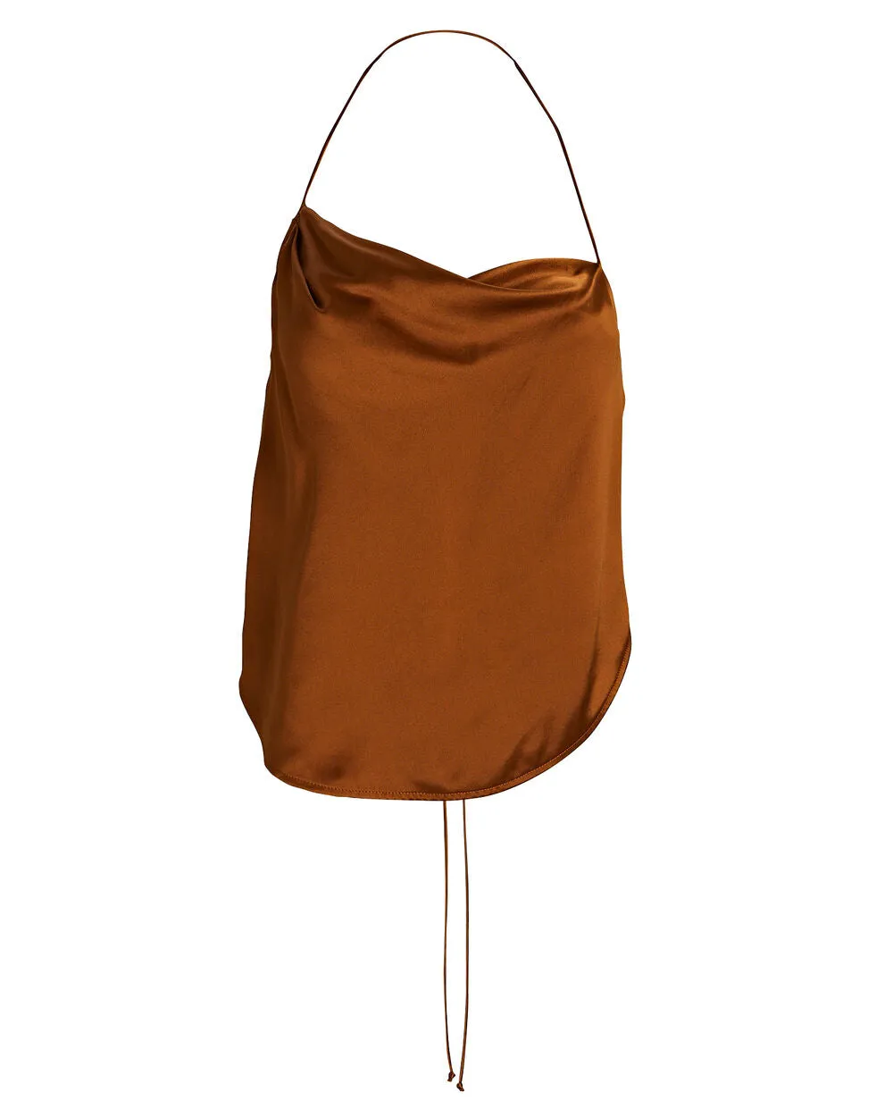 Open-Back Silk Satin Halter Top sold by INTERMIX product image thumbnail 5