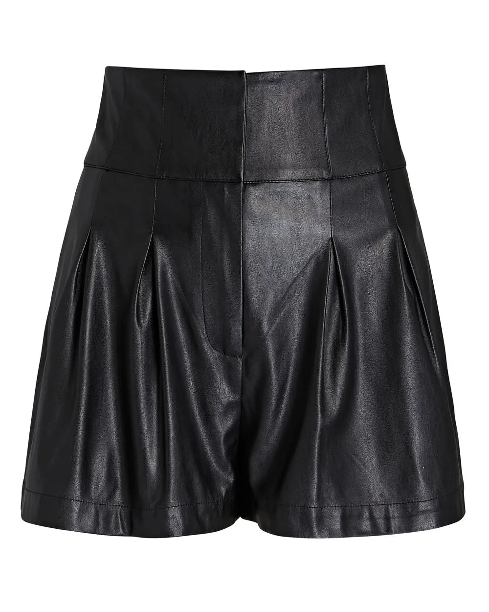 Kitty Pleated Faux Leather Shorts sold by INTERMIX product image thumbnail 5
