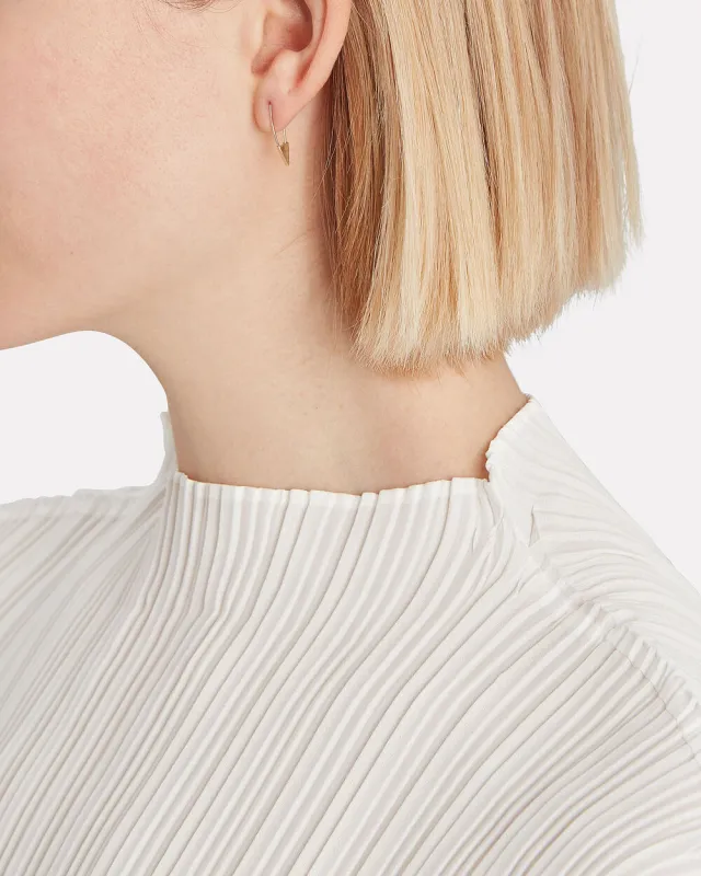 Mini Triangle Safety Pin Single Earring sold by INTERMIX