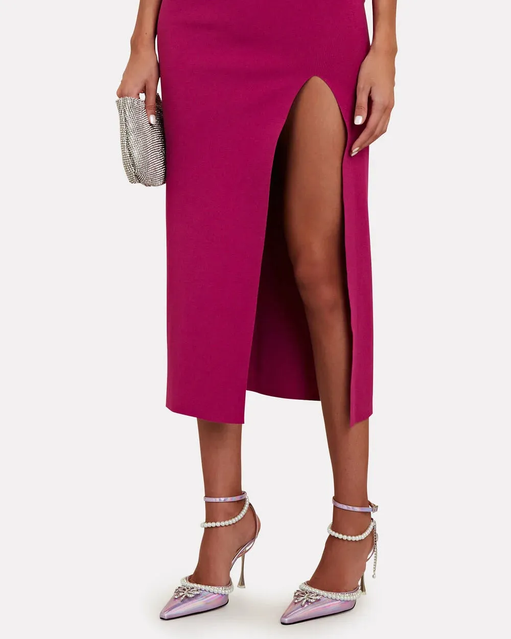 Pearl-Embellished Satin Bow-Heel Sandals sold by INTERMIX product image thumbnail 2