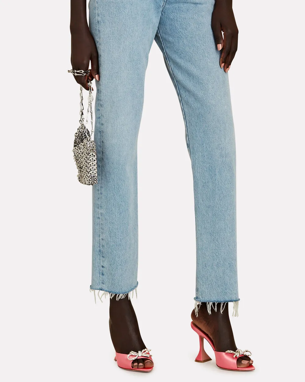 Rosie Crystal-Embellished Satin Mules sold by INTERMIX product image thumbnail 4