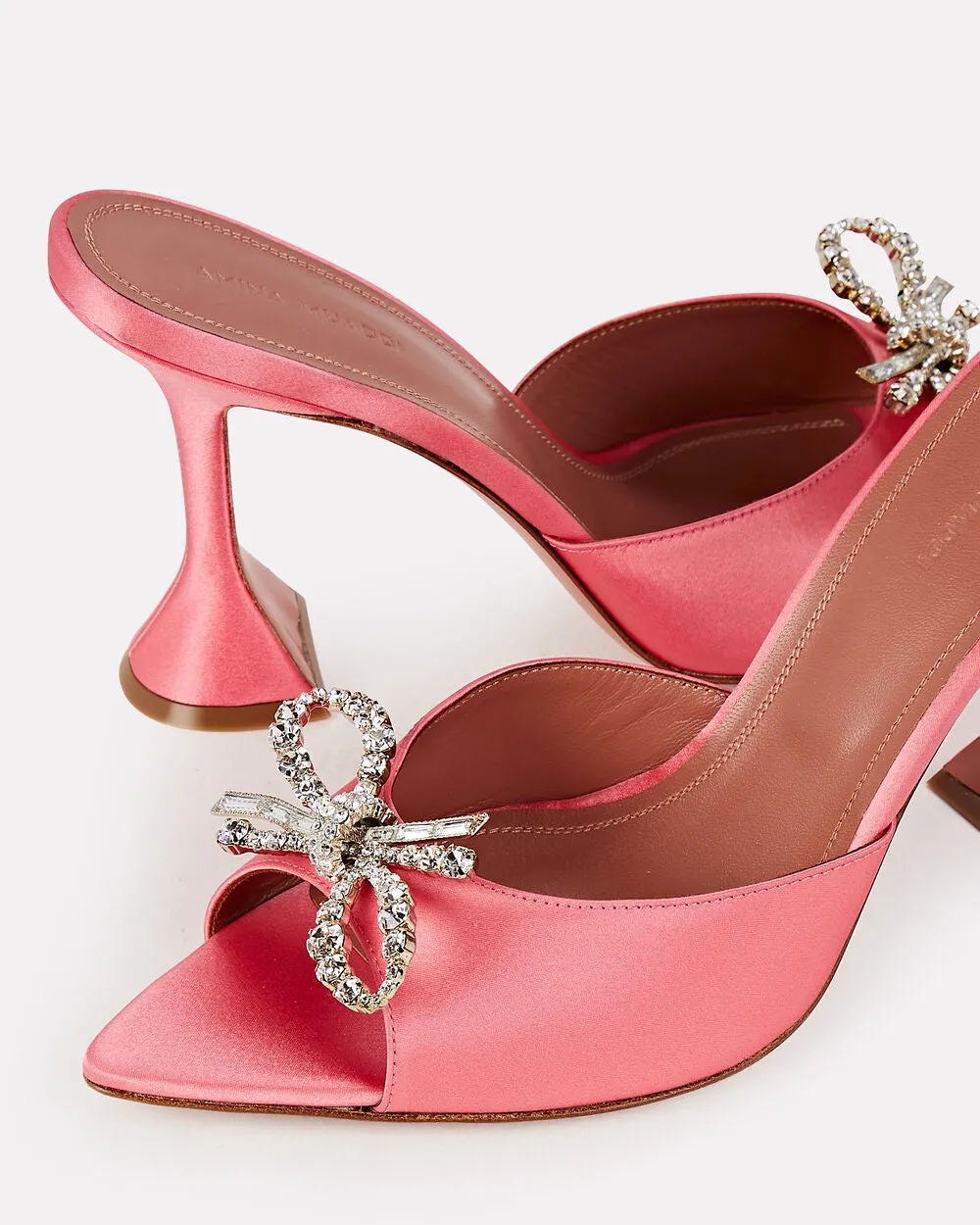 Rosie Crystal-Embellished Satin Mules sold by INTERMIX