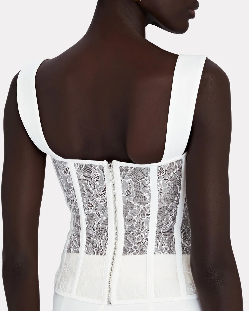 Corded Lace Bustier Corset Top sold by INTERMIX product image thumbnail 4