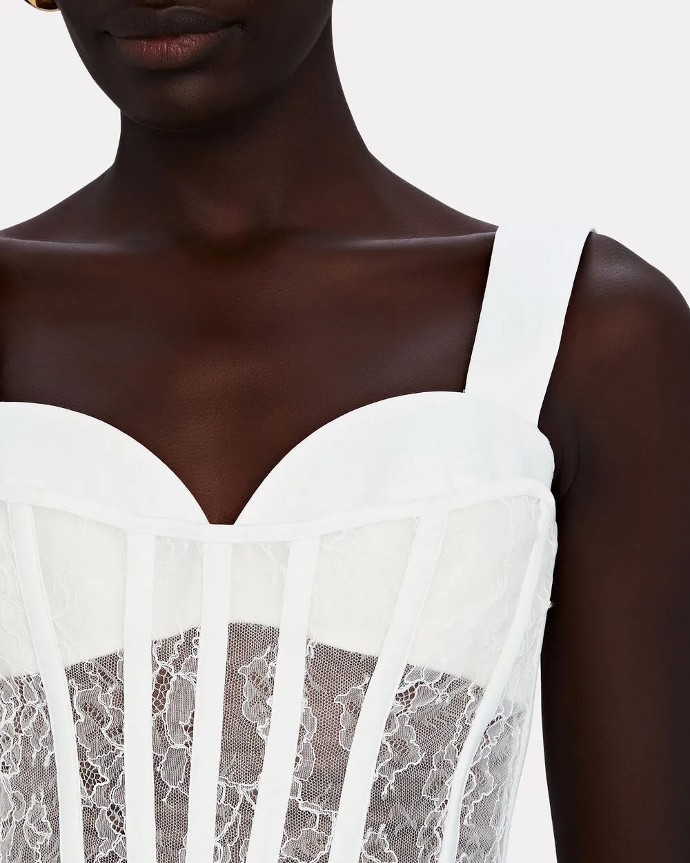 Corded Lace Bustier Corset Top sold by INTERMIX product image thumbnail 3