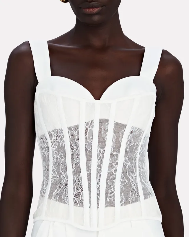 Corded Lace Bustier Corset Top sold by INTERMIX