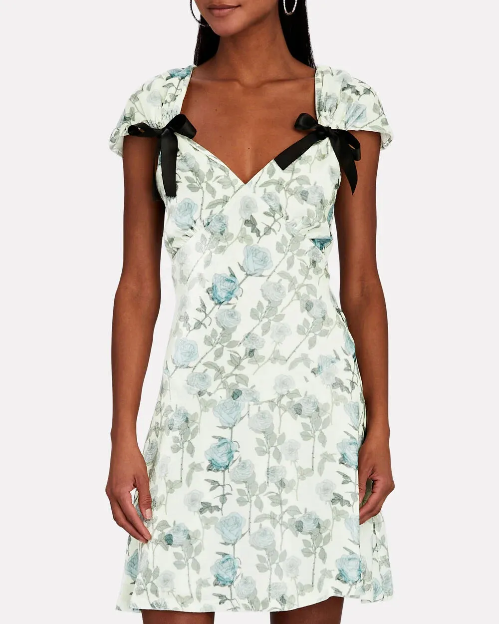 Juliette Floral Velvet Mini Dress sold by INTERMIX product image thumbnail 3