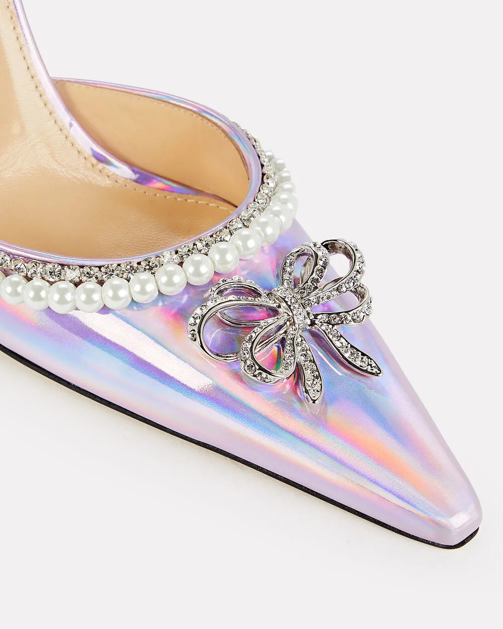 Double Bow Crystal-Embellished Pumps sold by INTERMIX