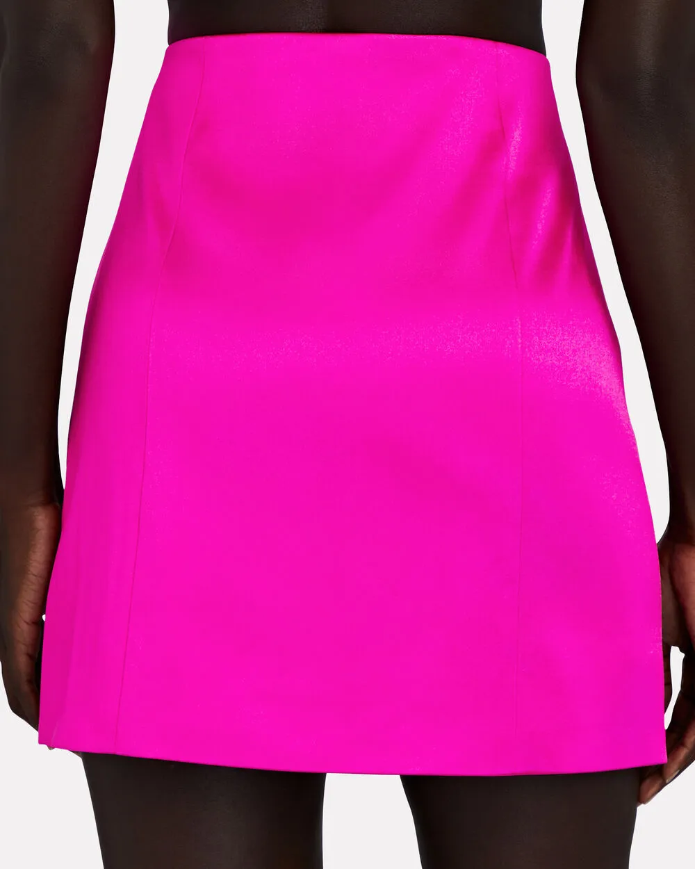 Seamed Satin Mini Skirt sold by INTERMIX product image thumbnail 3