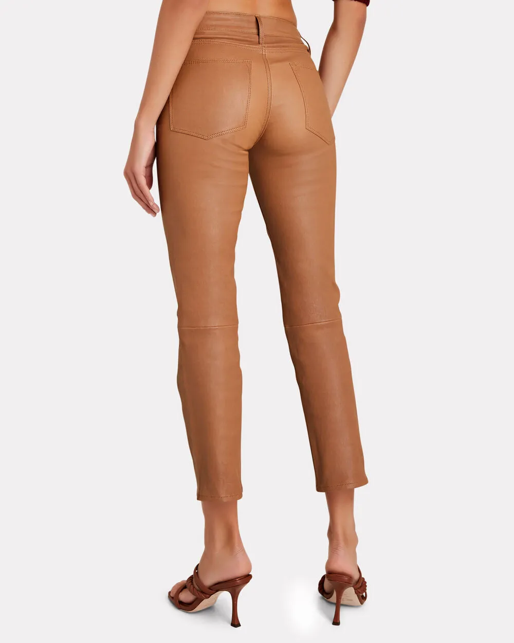 Le High Slim-Straight Leather Pants sold by INTERMIX product image thumbnail 2