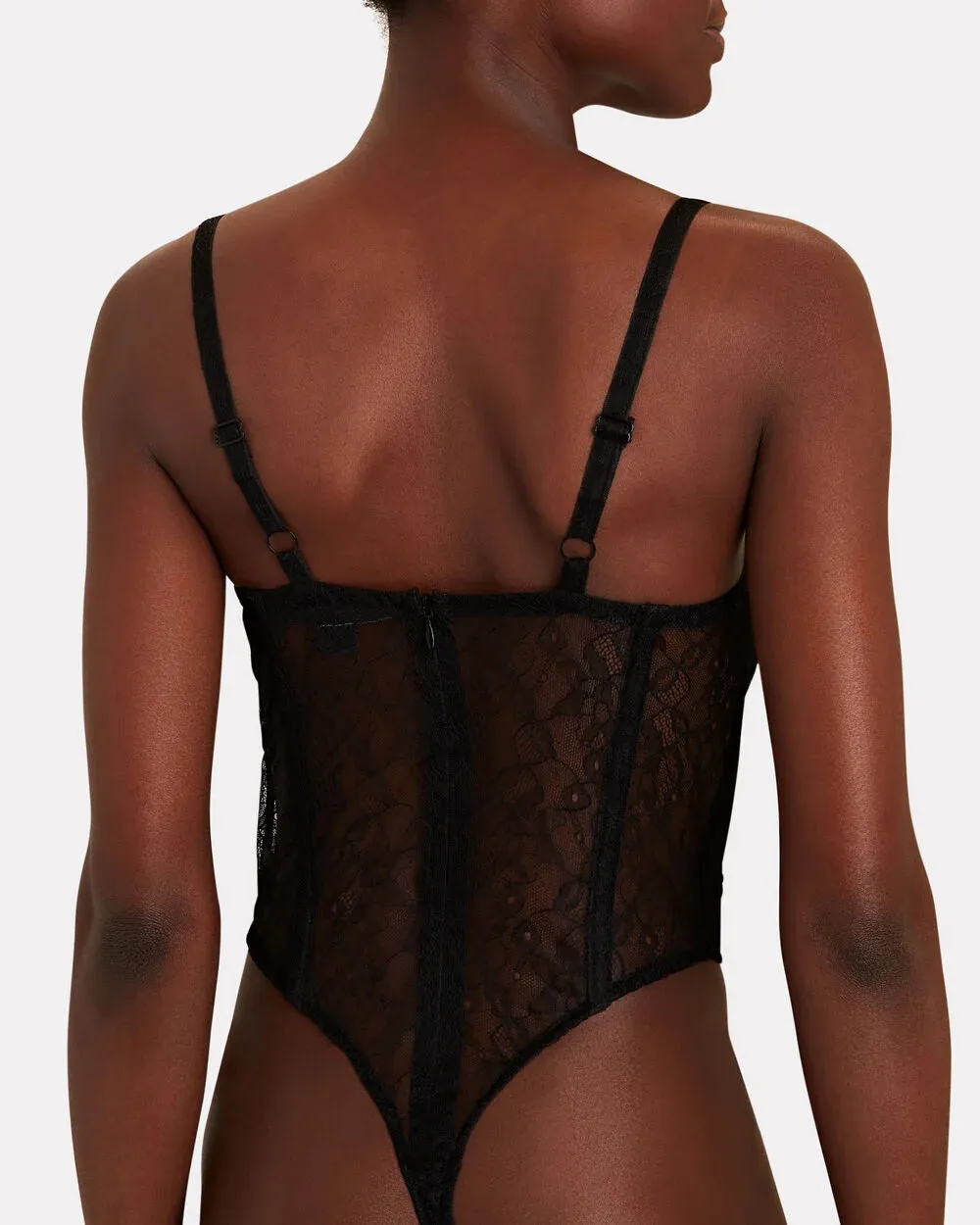 Sheer Lace Bodysuit sold by INTERMIX product image thumbnail 3
