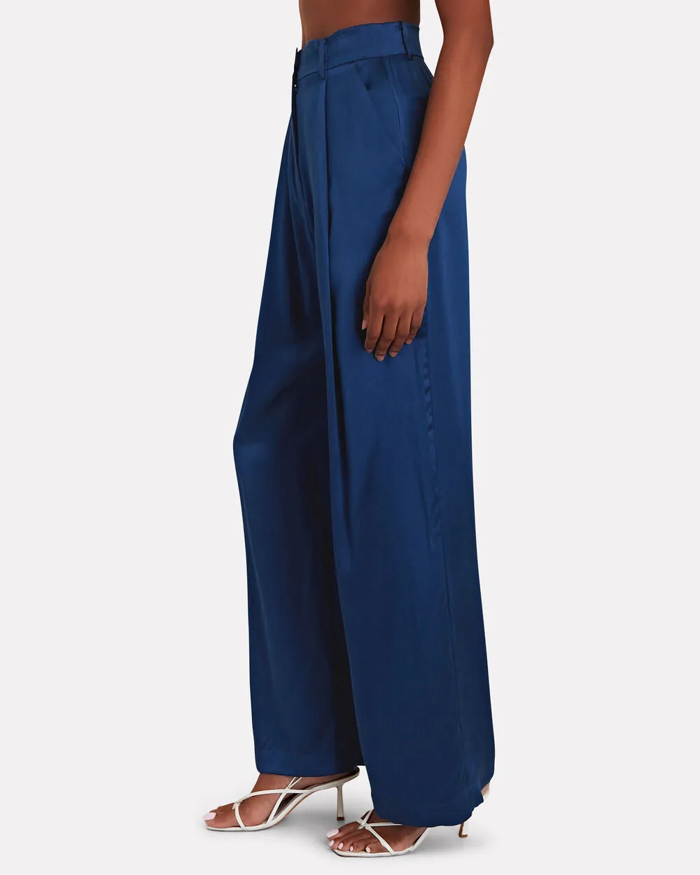 Emerson Pleated Silk Wide-Leg Pants sold by INTERMIX product image thumbnail 4