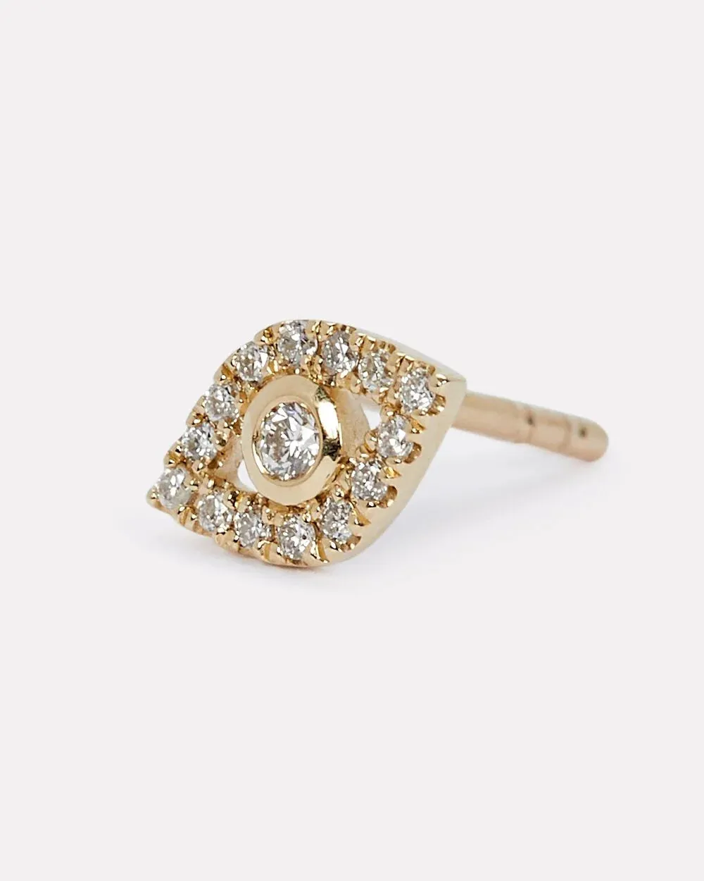 Small Bezel Evil Eye Stud Earrings sold by INTERMIX product image thumbnail 3