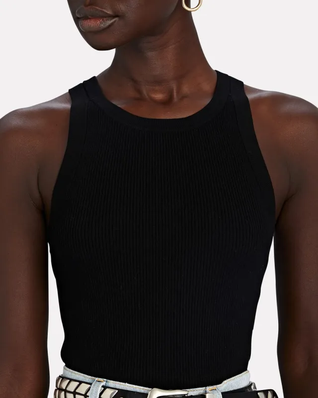Elsie Cropped Rib Knit Tank sold by INTERMIX