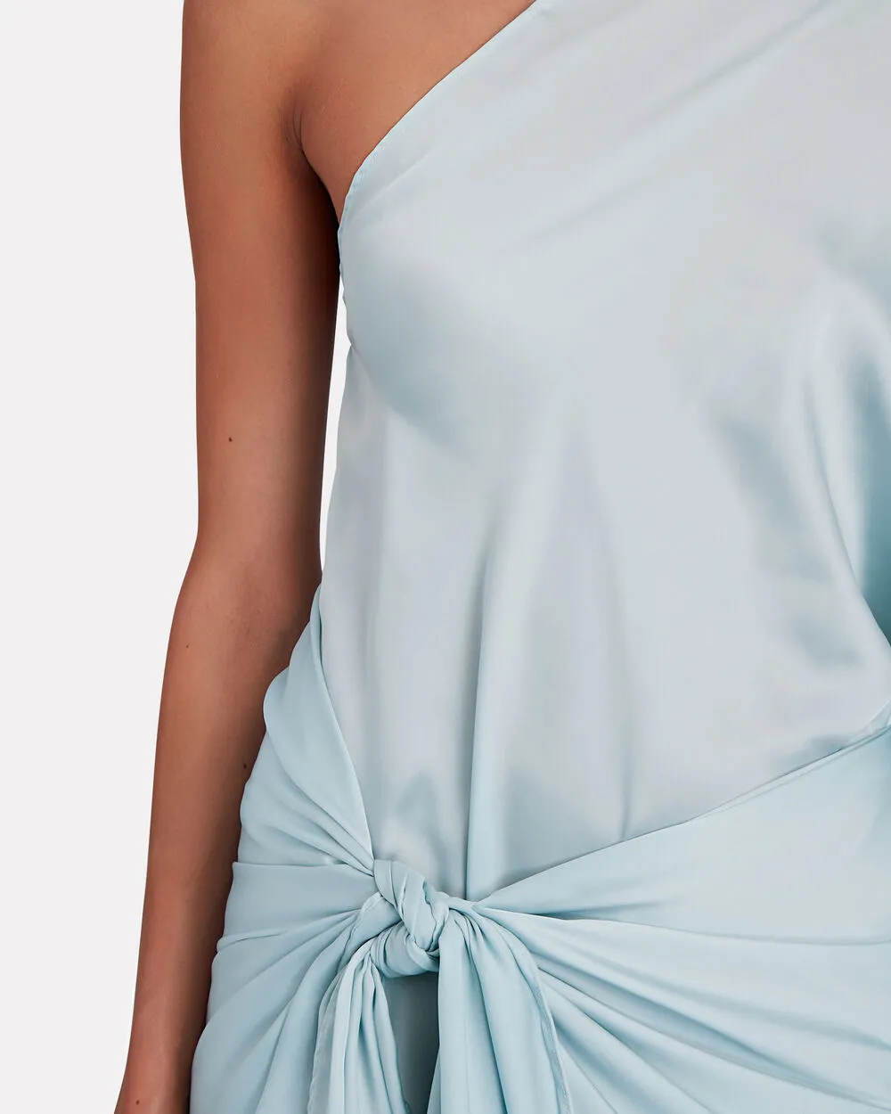 Cabana One-Shoulder Satin Mini Dress sold by INTERMIX product image thumbnail 3