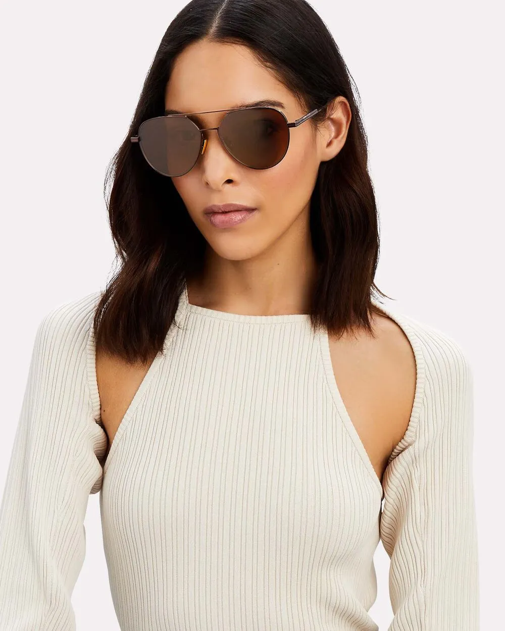 Oversized Aviator Sunglasses sold by INTERMIX