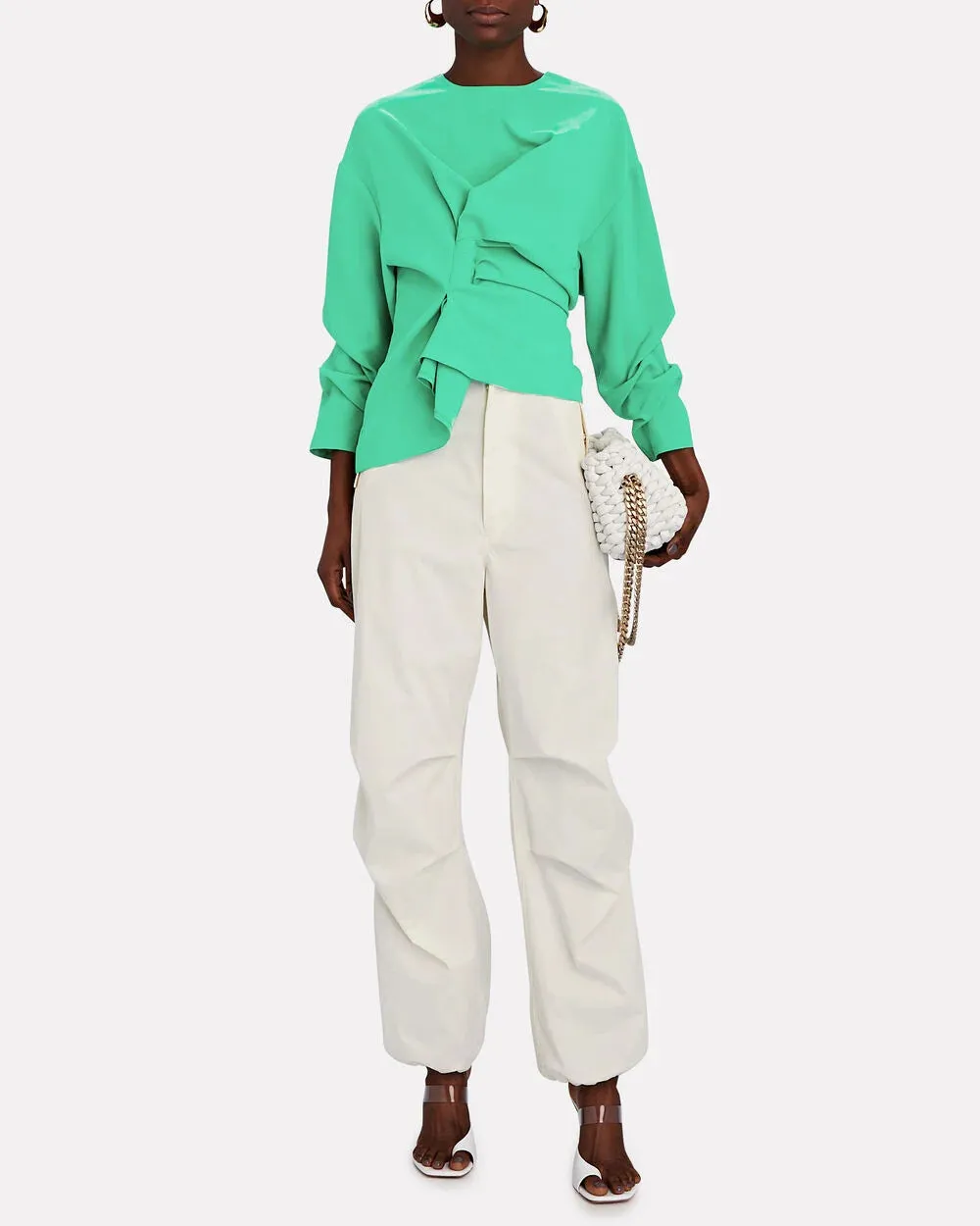 Gathered Crepe Blouse sold by INTERMIX product image thumbnail 5