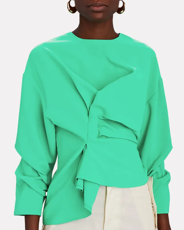 Gathered Crepe Blouse sold by INTERMIX