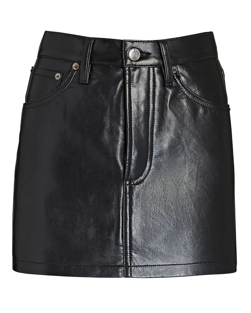 Liv Recycled Leather Mini Skirt sold by INTERMIX product image thumbnail 4