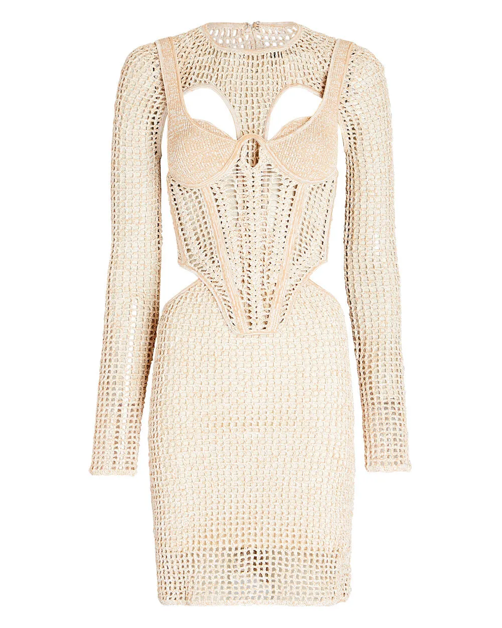 Layered Crocheted Corset Mini Dress sold by INTERMIX product image thumbnail 4
