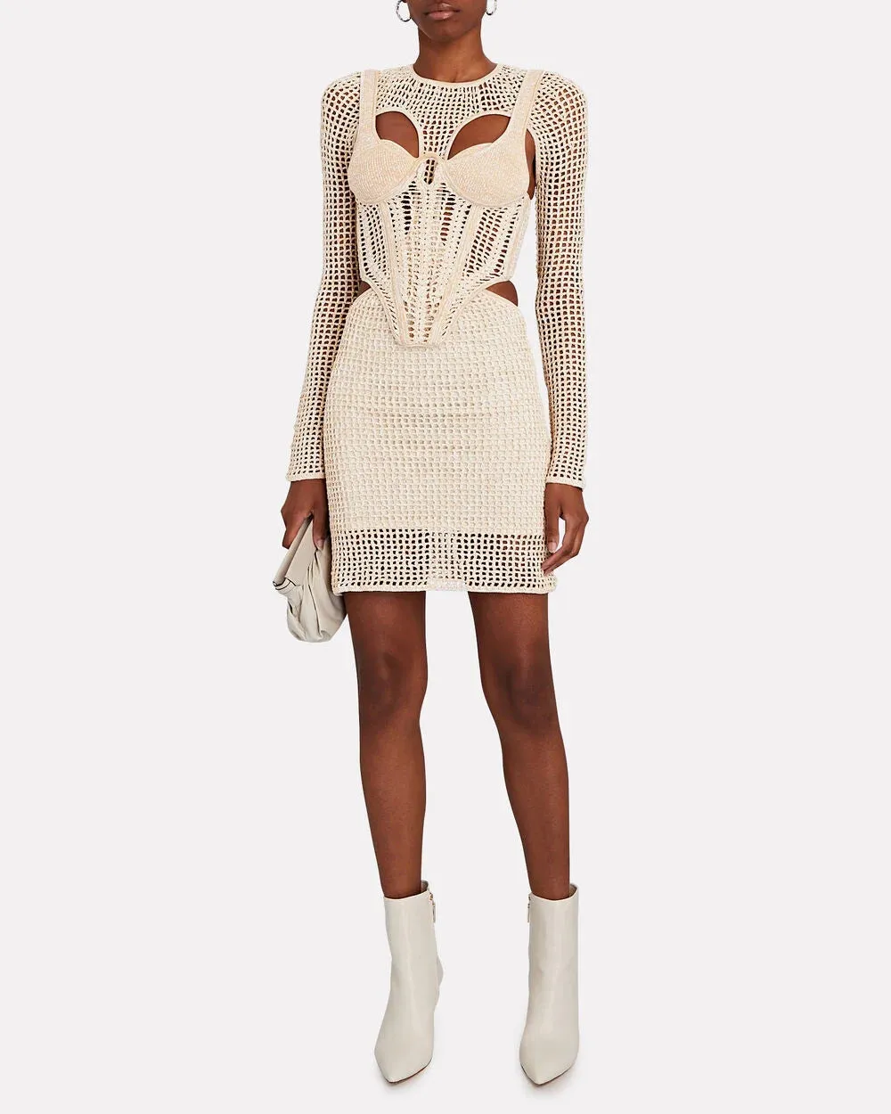 Layered Crocheted Corset Mini Dress sold by INTERMIX product image thumbnail 5