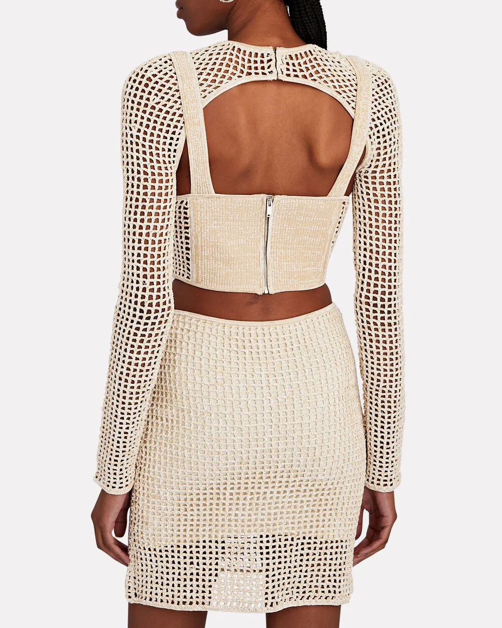 Layered Crocheted Corset Mini Dress sold by INTERMIX product image thumbnail 2