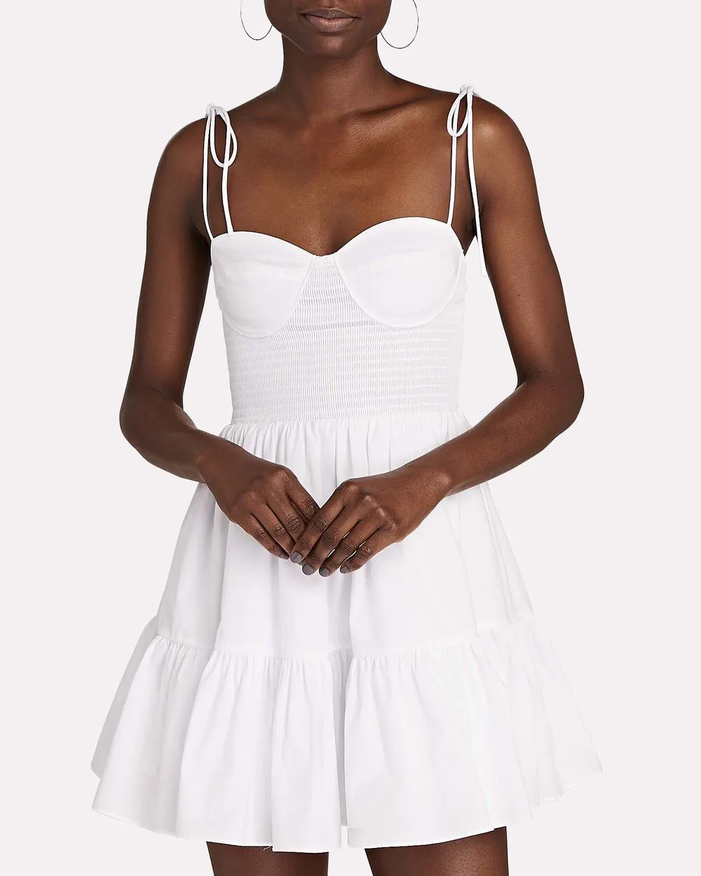 Landry Tie-Shoulder Cotton Mini Dress sold by INTERMIX