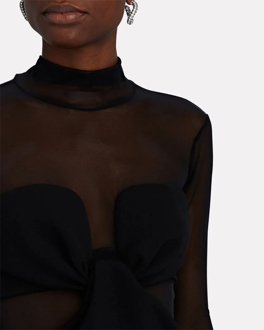 Rita Illusion Tulle & Crepe Mini Dress sold by INTERMIX product image thumbnail 4