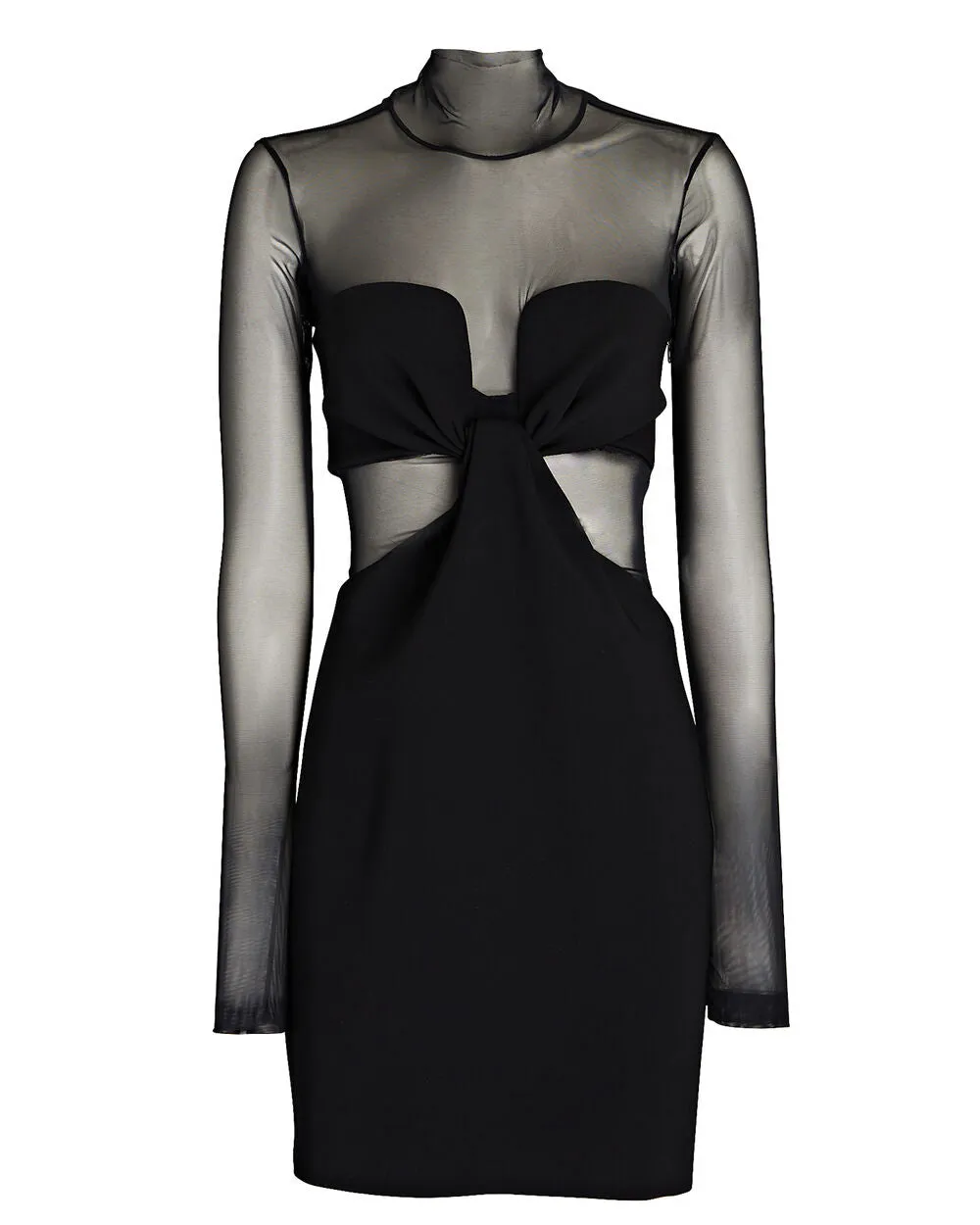 Rita Illusion Tulle & Crepe Mini Dress sold by INTERMIX product image thumbnail 5