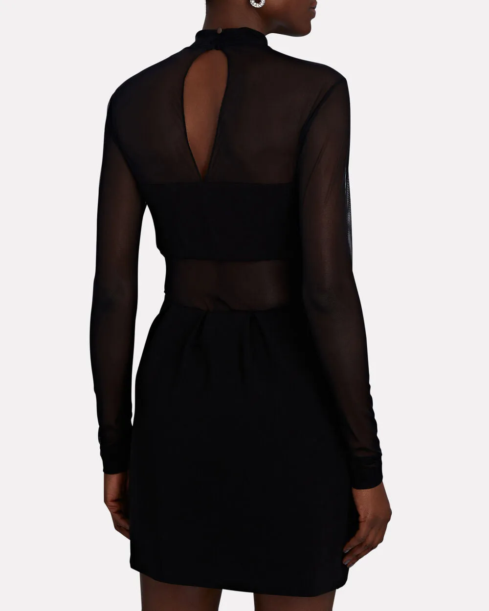 Rita Illusion Tulle & Crepe Mini Dress sold by INTERMIX product image thumbnail 2