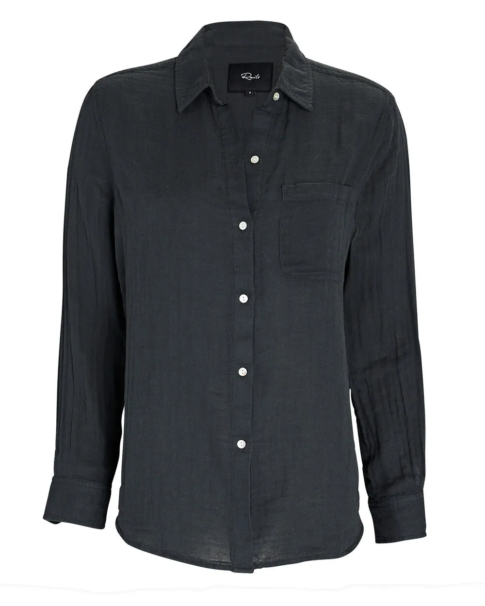 Hadley Cotton Gauze Button-Down Shirt sold by INTERMIX product image thumbnail 4