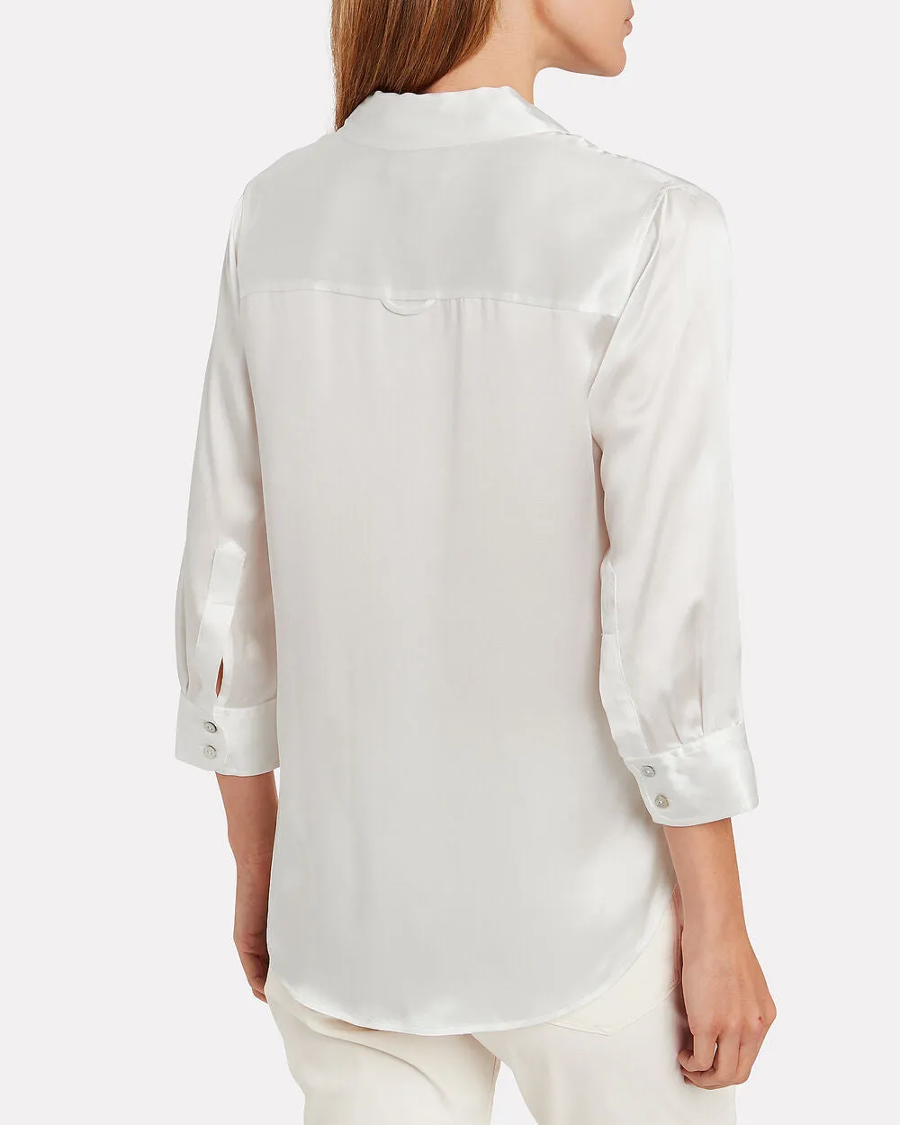 Dani Silk Button-Down Shirt sold by INTERMIX product image thumbnail 3