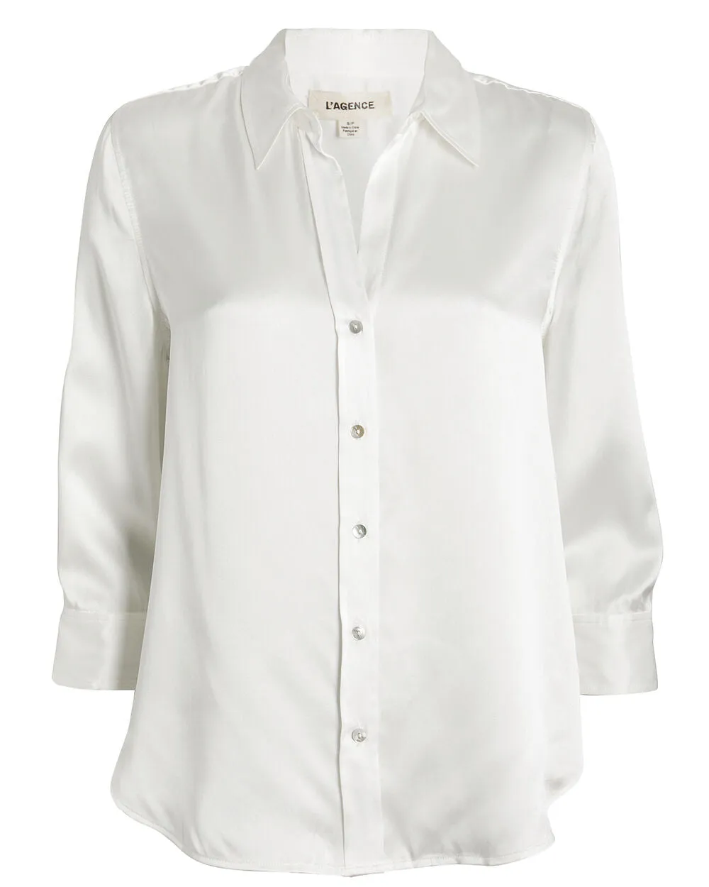 Dani Silk Button-Down Shirt sold by INTERMIX product image thumbnail 4