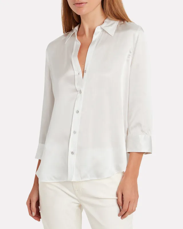 Dani Silk Button-Down Shirt sold by INTERMIX