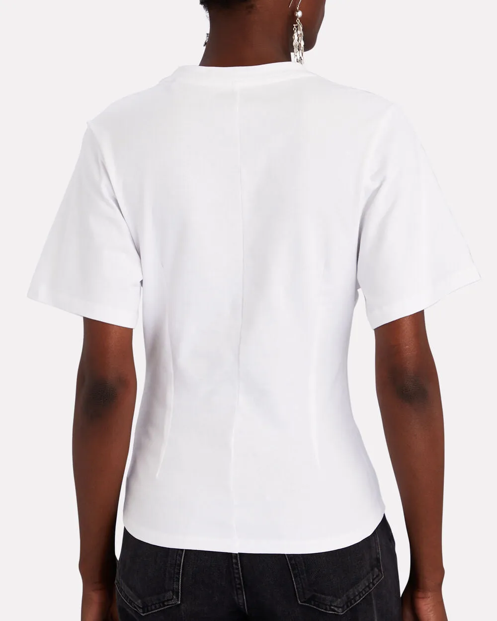 Zazie Bustier-Detail Cotton T-Shirt sold by INTERMIX product image thumbnail 3