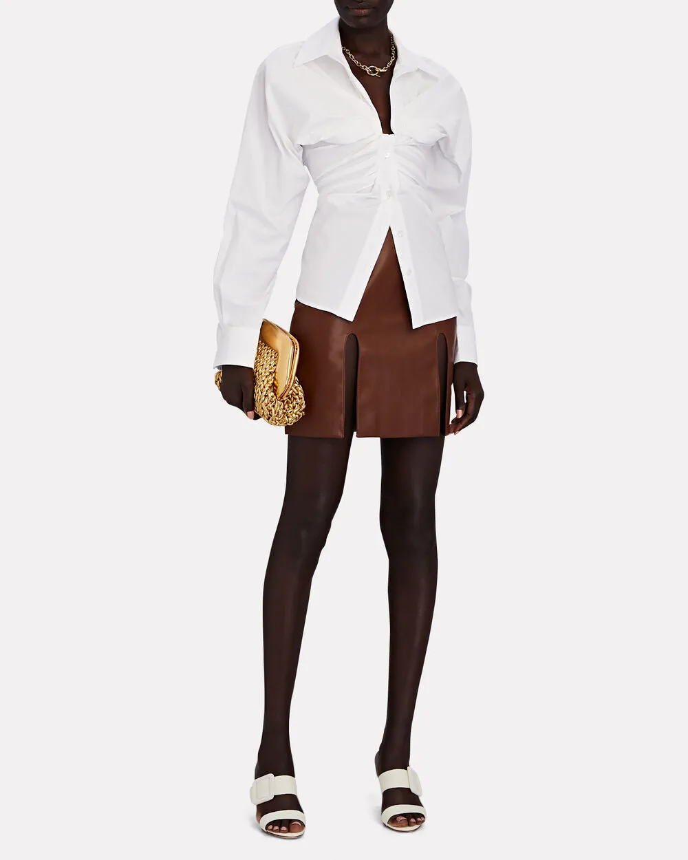 Gable Buckle Canvas Mules sold by INTERMIX product image thumbnail 5