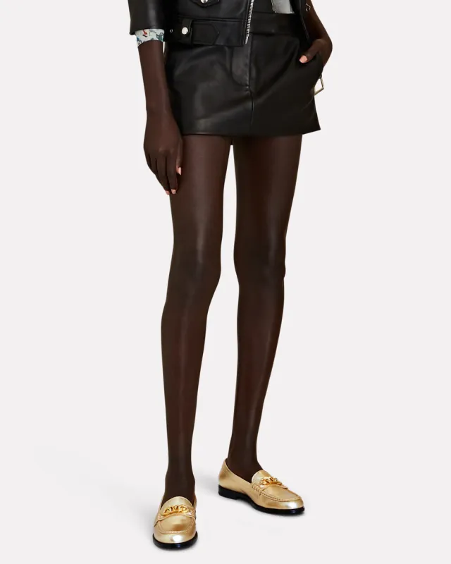 Vlogo Chain Metallic Leather Loafers sold by INTERMIX