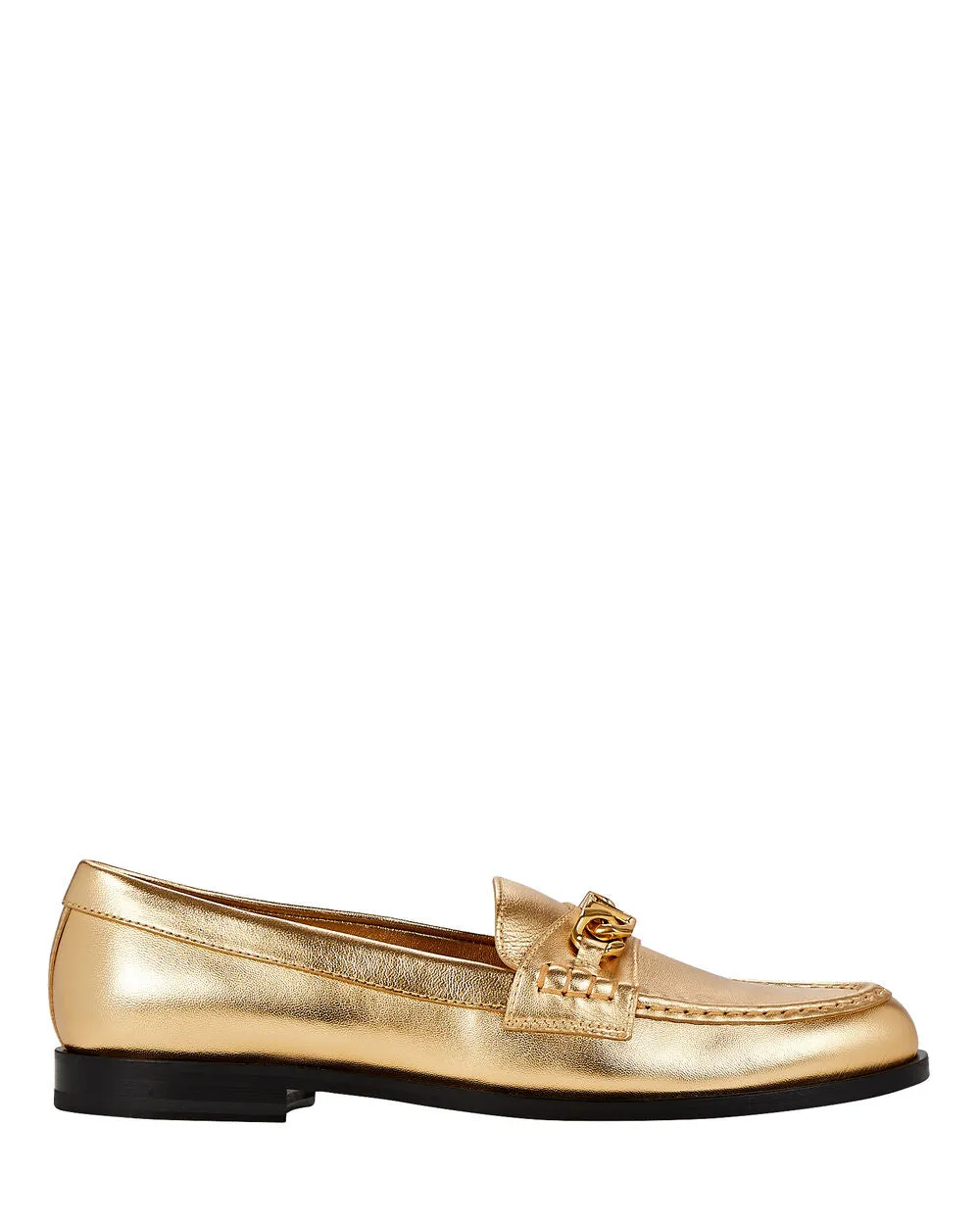 Vlogo Chain Metallic Leather Loafers sold by INTERMIX product image thumbnail 5