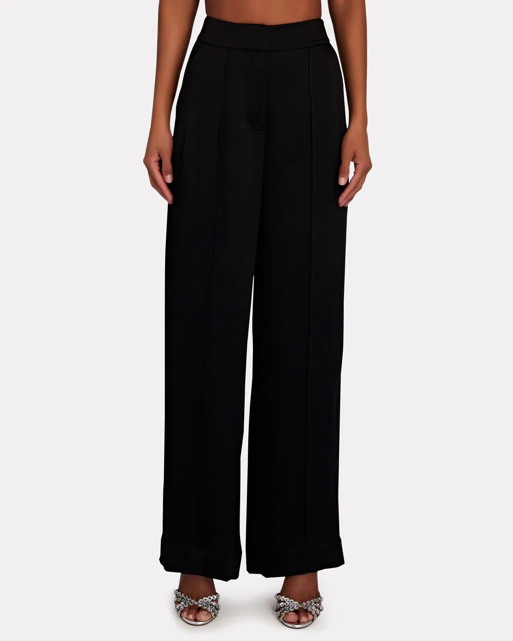 Kyra Satin-Crepe Wide-Leg Pants sold by INTERMIX