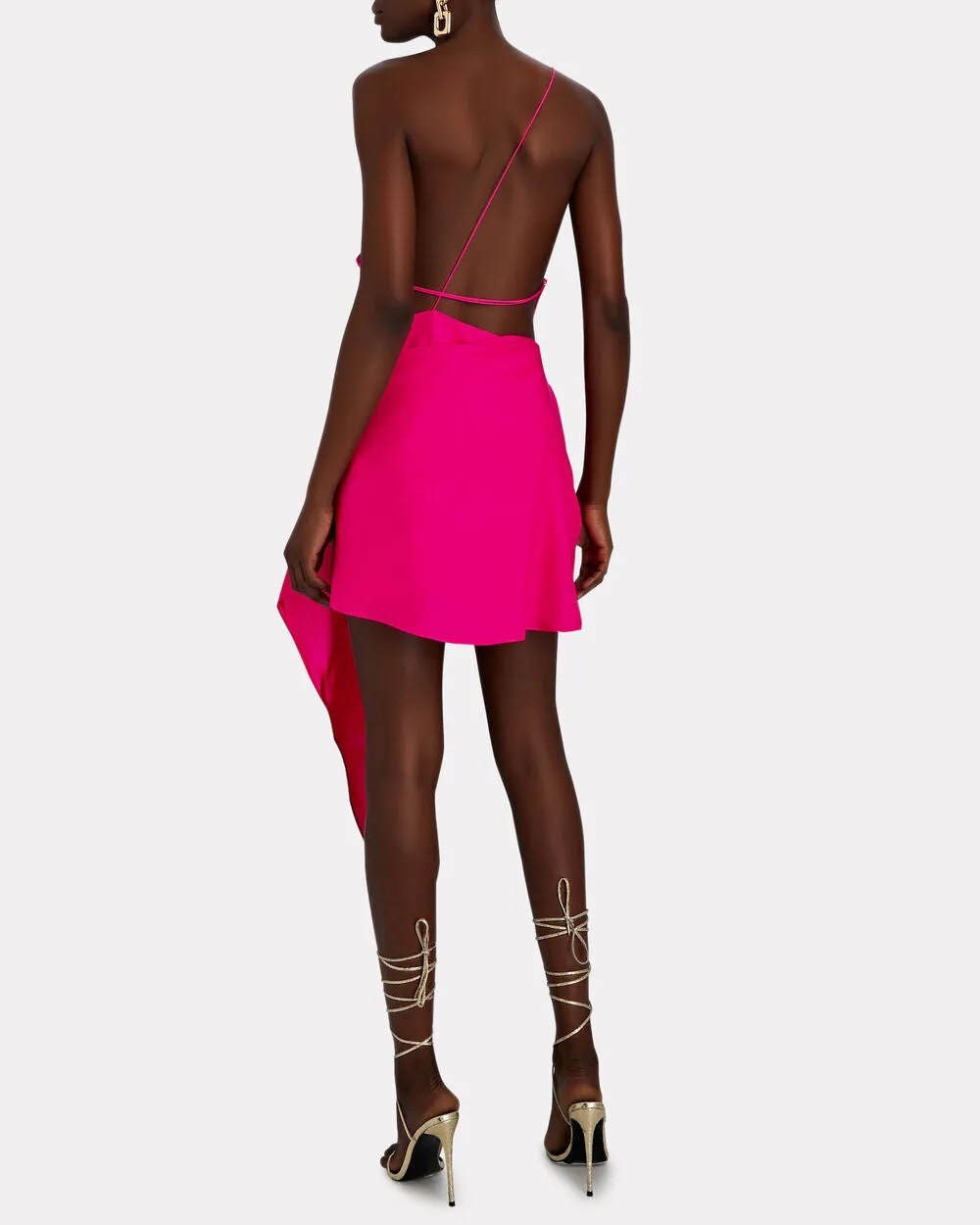Hida Draped Silk-Satin Mini Dress sold by INTERMIX product image thumbnail 2