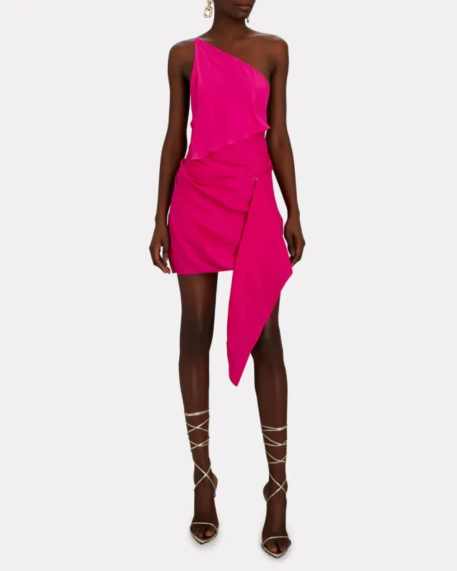 Hida Draped Silk-Satin Mini Dress made by GAUGE81