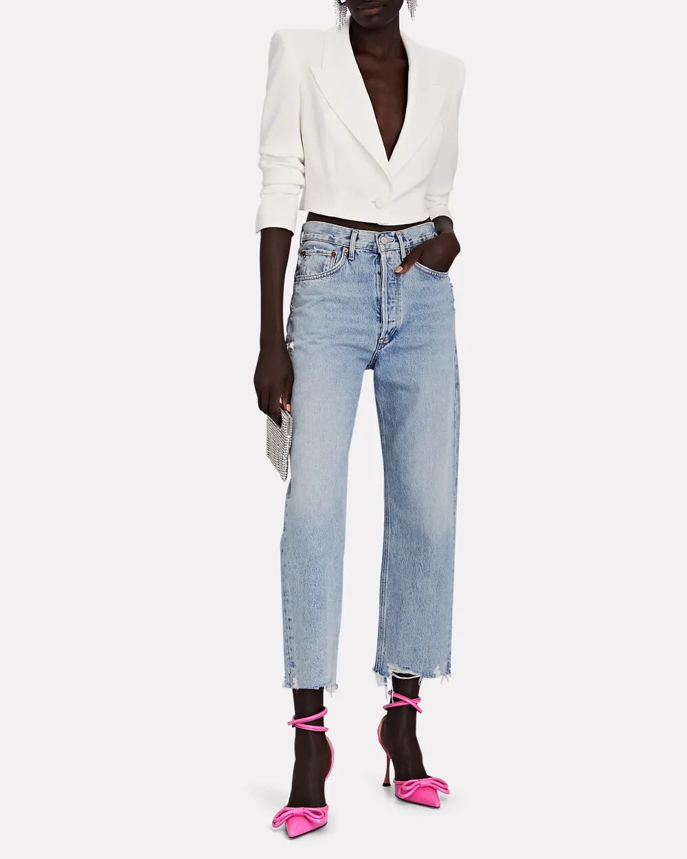 Double Bow Leather Pumps sold by INTERMIX product image thumbnail 3