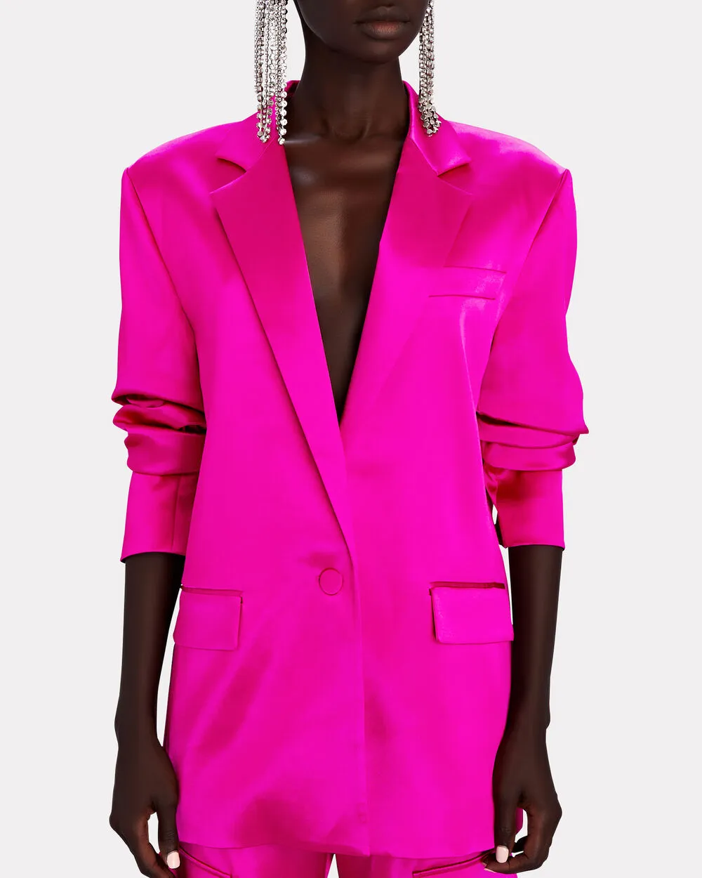 Single-Breasted Satin Blazer sold by INTERMIX