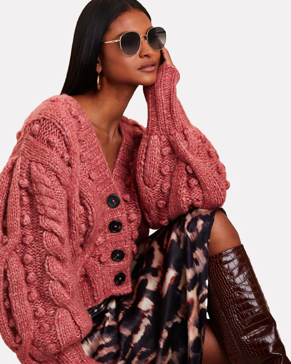 Round Metal Sunglasses sold by INTERMIX