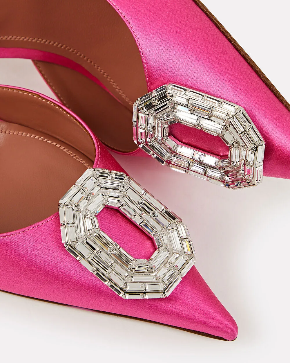Camelia Crystal-Embellished Satin Slingback Pumps sold by INTERMIX product image thumbnail 2