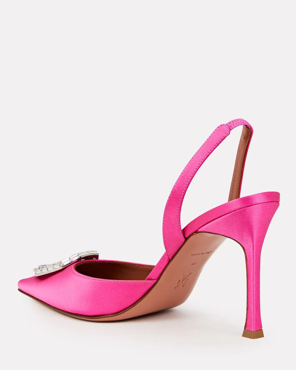 Camelia Crystal-Embellished Satin Slingback Pumps sold by INTERMIX product image thumbnail 4