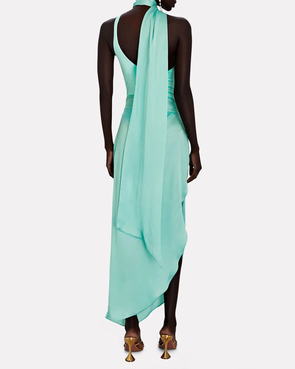 Asaka Cut-Out Satin Maxi Dress sold by INTERMIX product image thumbnail 2