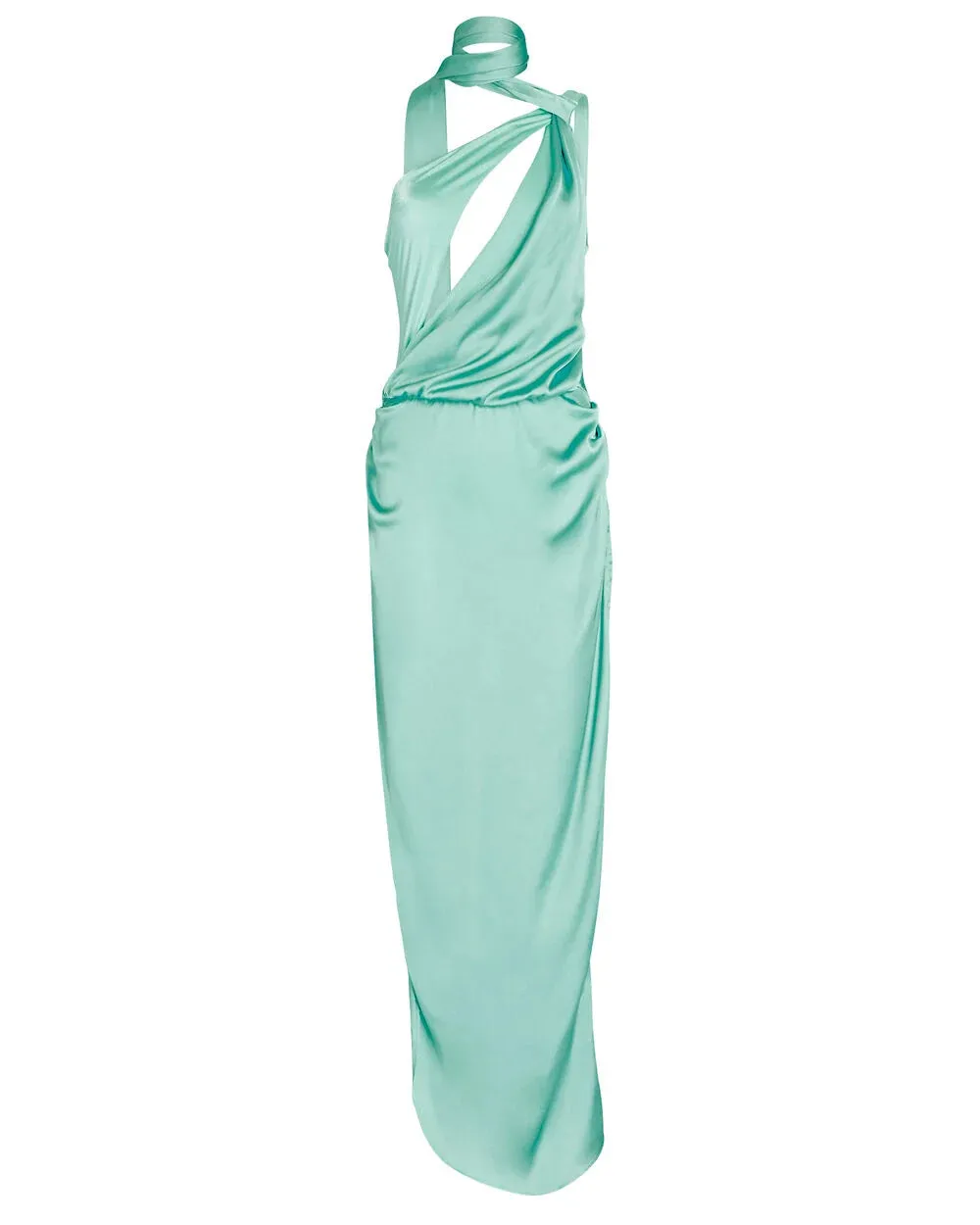 Asaka Cut-Out Satin Maxi Dress sold by INTERMIX product image thumbnail 4